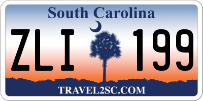 SC license plate ZLI199