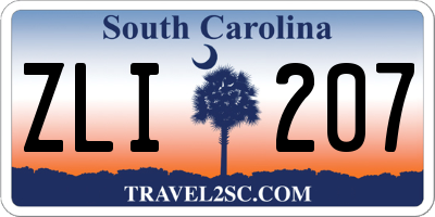 SC license plate ZLI207