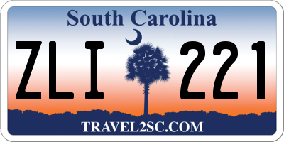 SC license plate ZLI221