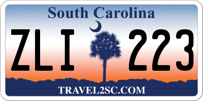 SC license plate ZLI223