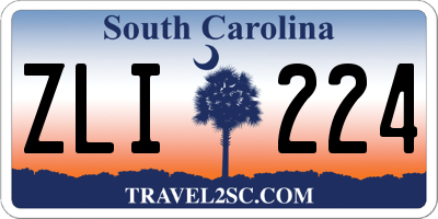 SC license plate ZLI224