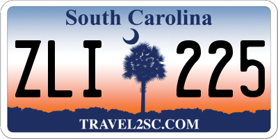 SC license plate ZLI225