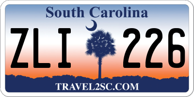 SC license plate ZLI226