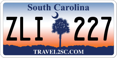 SC license plate ZLI227