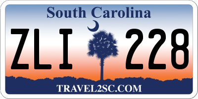 SC license plate ZLI228