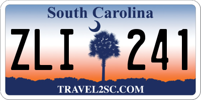 SC license plate ZLI241