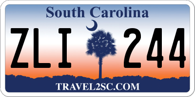 SC license plate ZLI244