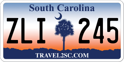 SC license plate ZLI245