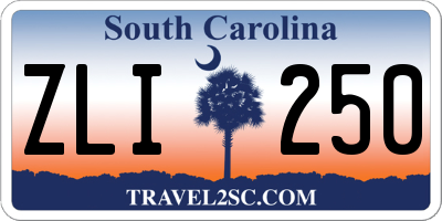 SC license plate ZLI250