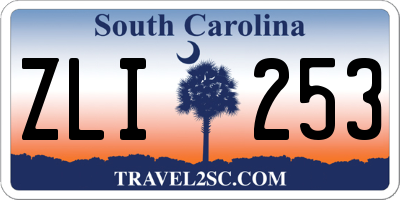 SC license plate ZLI253