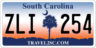 SC license plate ZLI254