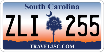 SC license plate ZLI255