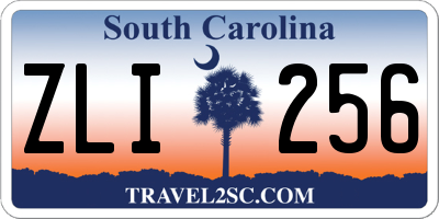 SC license plate ZLI256