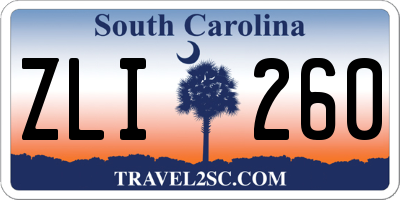 SC license plate ZLI260