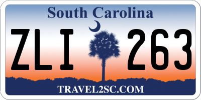 SC license plate ZLI263