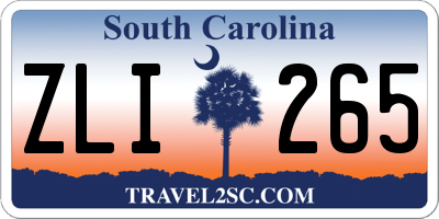 SC license plate ZLI265