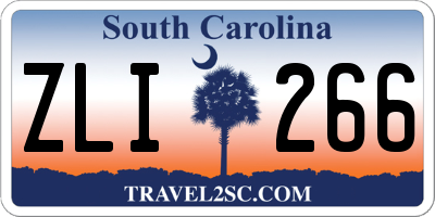 SC license plate ZLI266