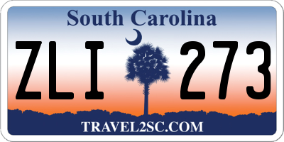 SC license plate ZLI273