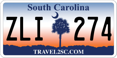 SC license plate ZLI274
