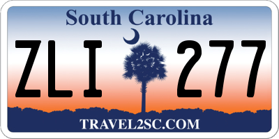 SC license plate ZLI277
