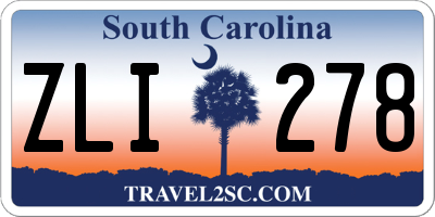 SC license plate ZLI278