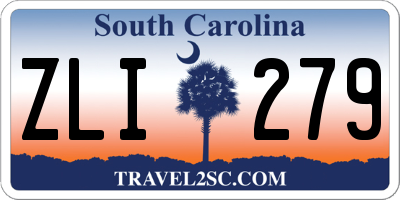 SC license plate ZLI279