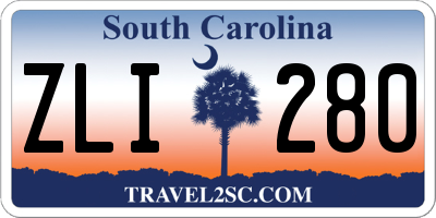 SC license plate ZLI280