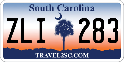 SC license plate ZLI283