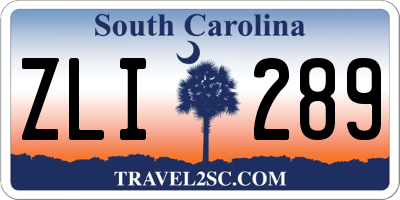 SC license plate ZLI289