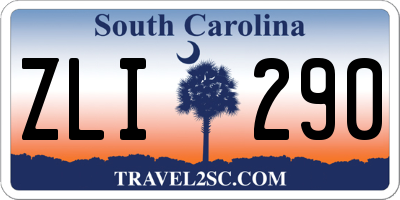 SC license plate ZLI290