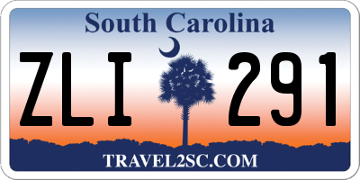 SC license plate ZLI291