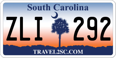 SC license plate ZLI292