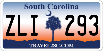 SC license plate ZLI293