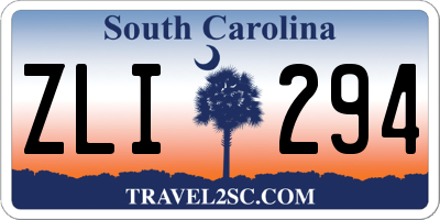 SC license plate ZLI294