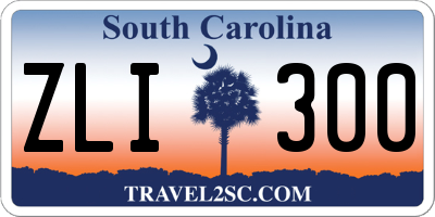 SC license plate ZLI300