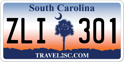 SC license plate ZLI301