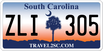 SC license plate ZLI305