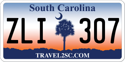 SC license plate ZLI307