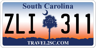 SC license plate ZLI311