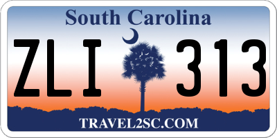 SC license plate ZLI313