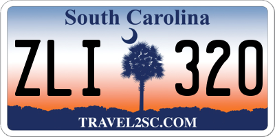 SC license plate ZLI320