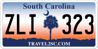 SC license plate ZLI323