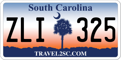 SC license plate ZLI325