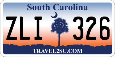 SC license plate ZLI326
