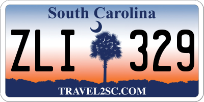 SC license plate ZLI329
