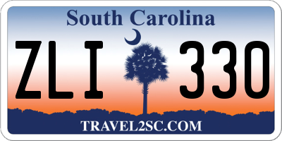 SC license plate ZLI330