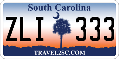 SC license plate ZLI333