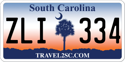 SC license plate ZLI334