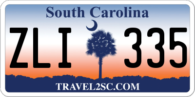 SC license plate ZLI335