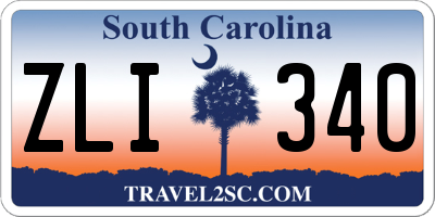 SC license plate ZLI340